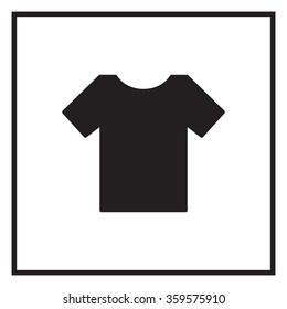 Tshirt icon, vector illustration. Flat design style