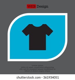 Tshirt icon, vector illustration. Flat design style