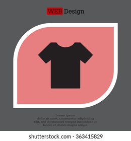 Tshirt icon, vector illustration. Flat design style