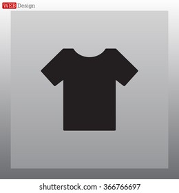 Tshirt icon, vector illustration. Flat design style
