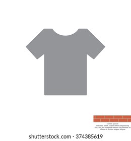 Tshirt icon, vector illustration. Flat design style