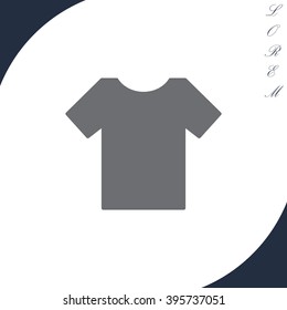Tshirt icon, vector illustration. Flat design style