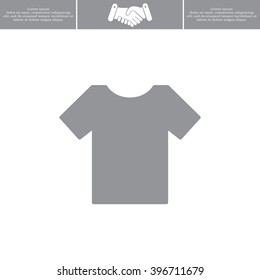 Tshirt icon, vector illustration. Flat design style
