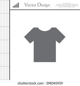 Tshirt icon, vector illustration. Flat design style