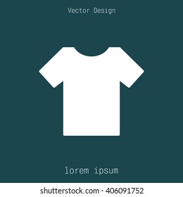 Tshirt icon, vector illustration. Flat design style