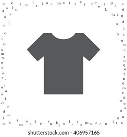 Tshirt icon, vector illustration. Flat design style