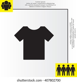 Tshirt icon, vector illustration. Flat design style