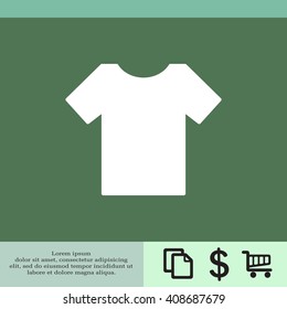 Tshirt icon, vector illustration. Flat design style