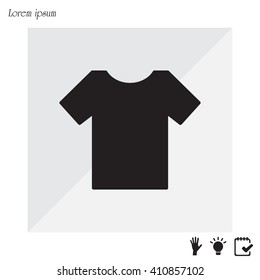 Tshirt icon, vector illustration. Flat design style