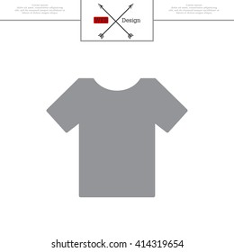 Tshirt icon, vector illustration. Flat design style