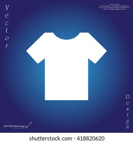 Tshirt icon, vector illustration. Flat design style