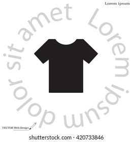 Tshirt icon, vector illustration. Flat design style