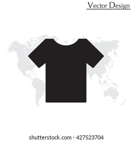 Tshirt icon, vector illustration. Flat design style
