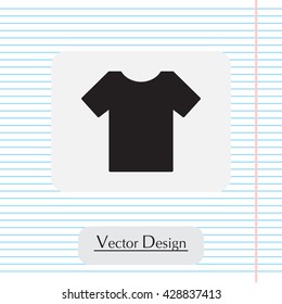Tshirt icon, vector illustration. Flat design style