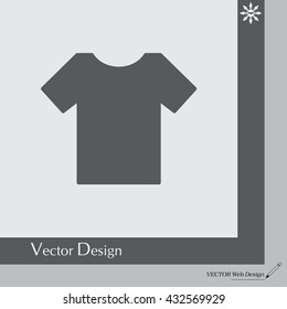 Tshirt icon, vector illustration. Flat design style