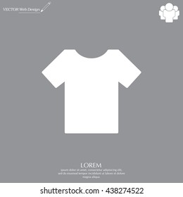 Tshirt icon, vector illustration. Flat design style