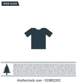Tshirt Icon, vector illustration. Flat design style