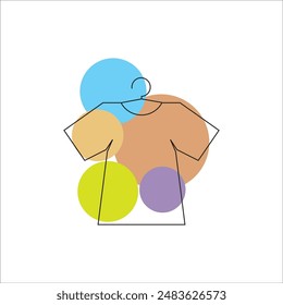 T-SHIRT ICON VECTOR ILLUSTRATION SYMBOL DESIGN