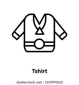 Tshirt icon vector isolated on white background, Tshirt transparent sign , line or linear sign, element design in outline style