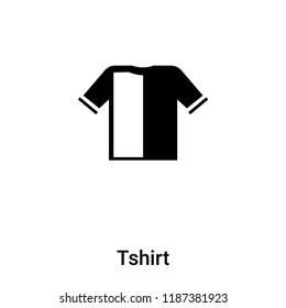 Tshirt icon vector isolated on white background, logo concept of Tshirt sign on transparent background, filled black symbol