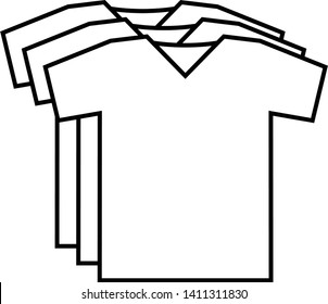 t-shirt  icon, vector line illustration