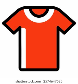 T-shirt icon vector on white background.