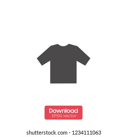 t-shirt Icon Vector. Simple flat symbol. Perfect Black pictogram illustration on white background.