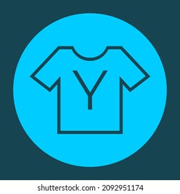 T-Shirt Symbol mit y alphabet Vektordesign Vorlage. Waschalphabet-Symbol.