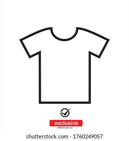 T-shirt Icon.Flat design style vector illustration for graphic and web design.