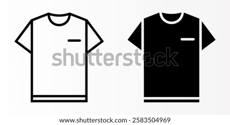 T-Shirt icons set. for mobile concept and web design on white background