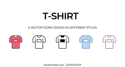 t-shirt Icons Set vector Illustration.