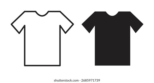 Tshirt icons simple vector set. logo sign symbol set