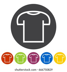 T-shirt icons. Vector illustration.
