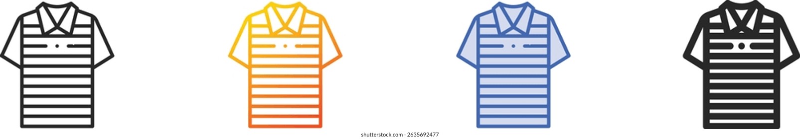 tshirt icon.Thin Linear, Gradient, Blue Stroke and bold Style Design Isolated On White Background