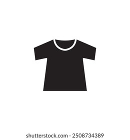 T-Shirt-Symbol, Vektorgrafik. Vektor T-Shirt Symbol flach schwarz trendy Stil Illustration für Web und App..eps