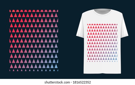 T-shirt illustration design with modern geometric style for business selling and buying clothes, poster banner