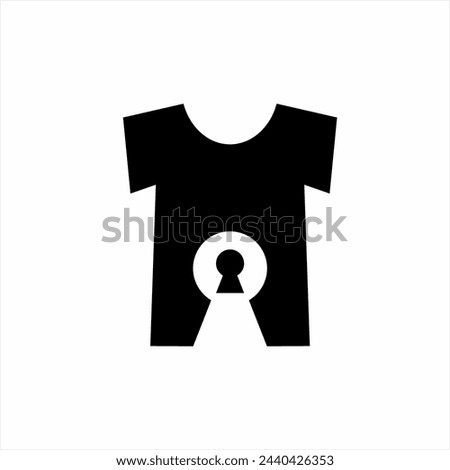 T-shirt illustration logo design with keyhole.