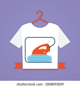 tshirt with iron print illustration