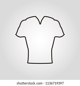 T-shirt isolated flat linear vector icon