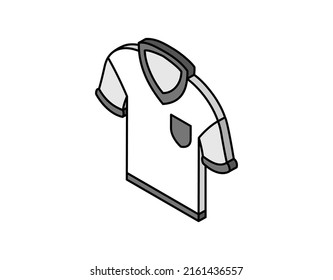T-shirt isometric design icon. Vector web illustration. 3d colorful concept