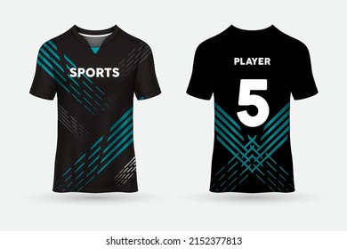 fondo de diseño de camisetas jersey para deportes vista frontal y posterior al aire libre