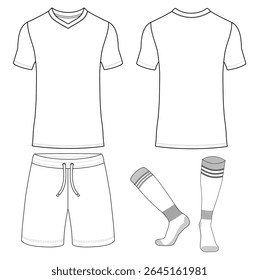 T-shirt jersey and shorts pant  for template front and back VECTOR DESIGN	