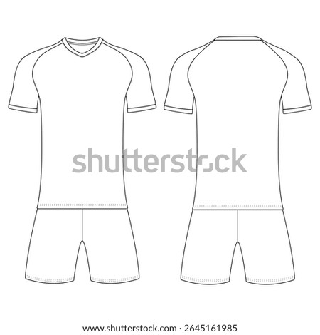 T-shirt jersey and shorts pant  for template front and back VECTOR DESIGN	