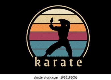 t-shirt karate color yellow orange and green