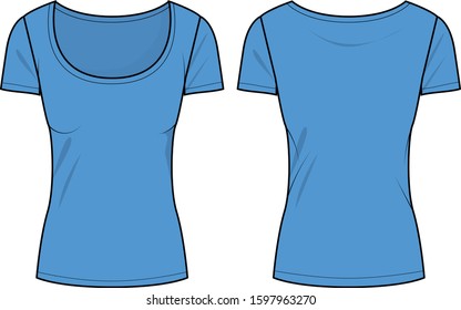T-shirt for lady vector template