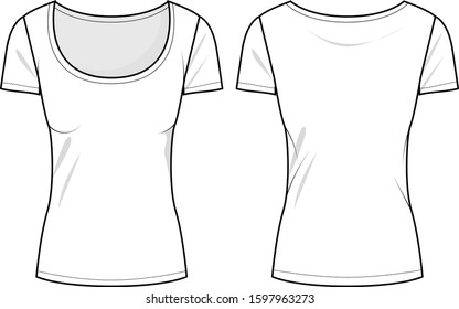 T-shirt for lady vector template