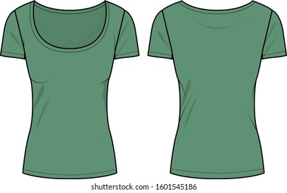 T-shirt for lady vector template