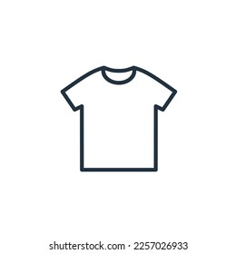 T-shirt line icon isolated on white background. It can be used for topics like clothing and style.