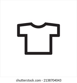 T-Shirt Linie Symbol, Umriss-Vektorzeichen, lineares Piktogramm einzeln auf Weiß. Symbol für Herrenbekleidung, Logo-Illustration