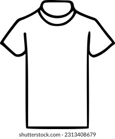 T-Shirt Linie Symbol, Umriss Vektor-Zeichen, Linearweise Piktogramm einzeln auf Weiß. Mennenkleid-Symbol, Logo-Illustration